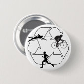Triathlon-Mann Button (Vorne & Hinten)