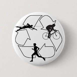 Triathlon-Mann Button