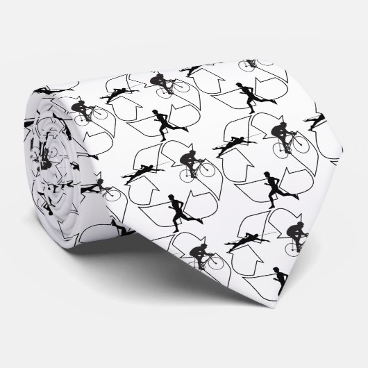 Triathlon-Mann Krawatte (Gerollt)