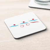 Triathlon moderne coole Logo-Getränkekoaster Getränkeuntersetzer (Linke Seite)