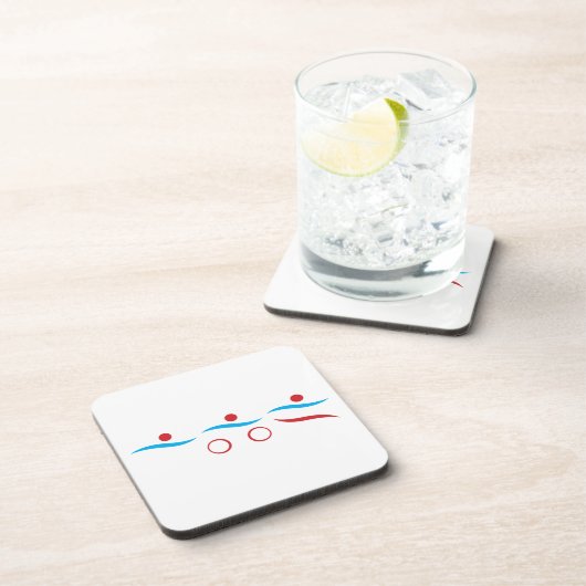 Triathlon moderne coole Logo-Getränkekoaster Getränkeuntersetzer (Rechte Seite)