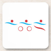 Triathlon moderne coole Logo-Getränkekoaster Getränkeuntersetzer (Vorderseite)