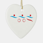 Triathlon moderne coole Logo Keramik Ornament (Rechts)