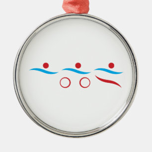 Triathlon moderne coole Logo-Metal-Ornament Ornament Aus Metall