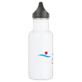 Triathlon modernes cooles Logo Edelstahlflasche (Links)