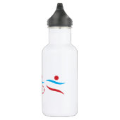 Triathlon modernes cooles Logo Edelstahlflasche (Rechts)