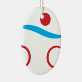 Triathlon modernes cooles Logo Keramikornament (Rechts)