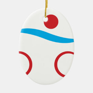 Triathlon modernes cooles Logo Keramikornament