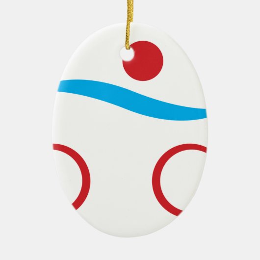 Triathlon modernes cooles Logo Keramikornament (Vorne)