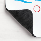 Triathlon modernes cooles Logo Mousepad (Ecke)