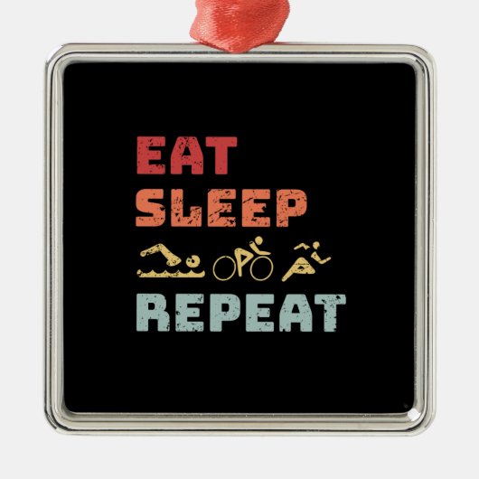 Triathlon Ornament Aus Metall (Vorne)