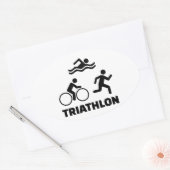 Triathlon Ovaler Aufkleber (Umschlag)