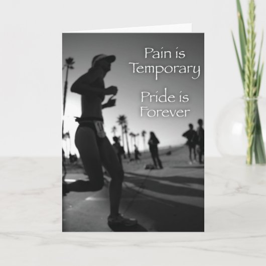 Triathlon - Pain is Temporary Karte (Vorderseite)