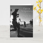 Triathlon - Pain is Temporary Karte (Gelbe Blume)