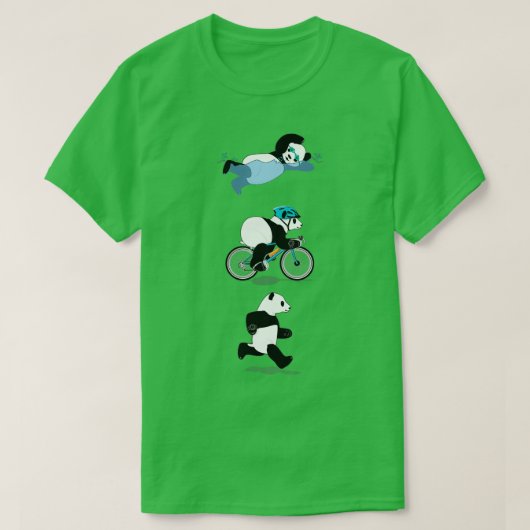 Triathlon Panda Blue Classic TShirt (Design vorne)
