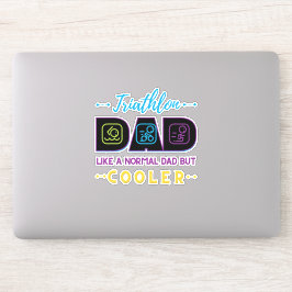 Triathlon Papa wie ein normaler Vater, aber cooler Aufkleber
