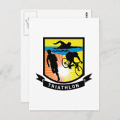 Triathlon Postkarte (Vorne/Hinten)