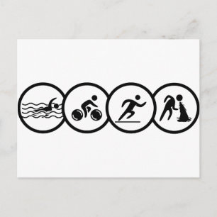 Triathlon Postkarte