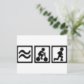 Triathlon Postkarte (Stehend Vorderseite)