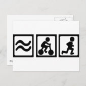 Triathlon Postkarte (Vorne/Hinten)