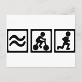 Triathlon Postkarte (Vorderseite)