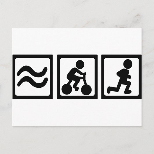 Triathlon Postkarte (Vorderseite)