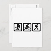 Triathlon Postkarte (Vorne/Hinten)