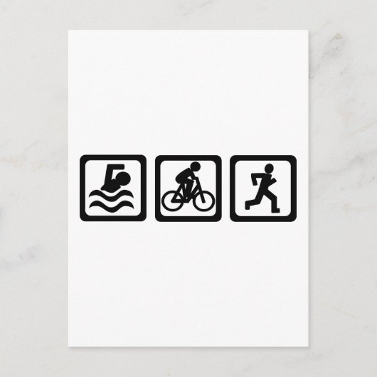 Triathlon Postkarte (Vorderseite)