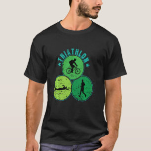 Triathlon-Rad, Schwimmen, Laufen T-Shirt