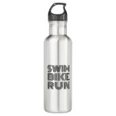 Triathlon-Renndesign Edelstahlflasche (Vorderseite)