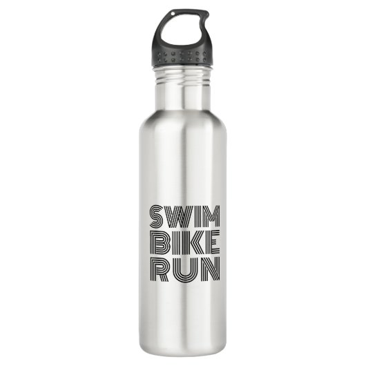 Triathlon-Renndesign Edelstahlflasche (Vorderseite)