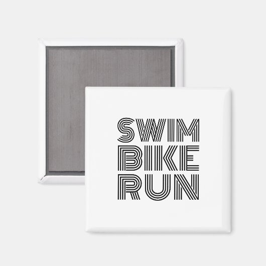 Triathlon-Renndesign Magnet (Vorderseite/Rückseite)