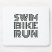 Triathlon-Renndesign Mousepad (Vorne)