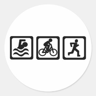 Triathlon Runder Aufkleber