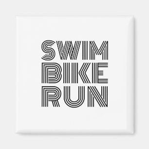 Triathlon Schwarz Design Magnet