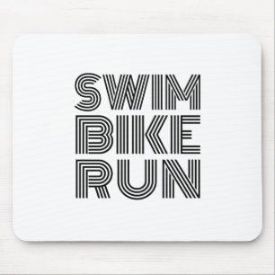 Triathlon Schwarz Design Mousepad