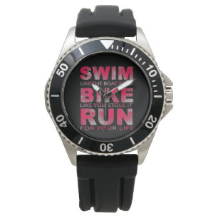 Triathlon - Schwimmen, Bike, Lauf, Sonnentriathlet Armbanduhr