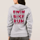 Triathlon - Schwimmen, Bike, Lauf, Sonnentriathlet Hoodie (Rückseite)