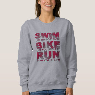 Triathlon - Schwimmen, Bike, Lauf, Sonnentriathlet Sweatshirt