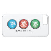 Triathlon Schwimmen-Fahrrad-Geführter iPhone 7 Case-Mate iPhone Hülle (Rückseite (Horizontal))