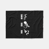 Triathlon-Schwimmen-Fahrrad-Lauf Fleecedecke (Vorderseite (Horizontal))