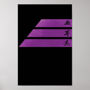Triathlon schwimmen laufen Rad fahren Poster