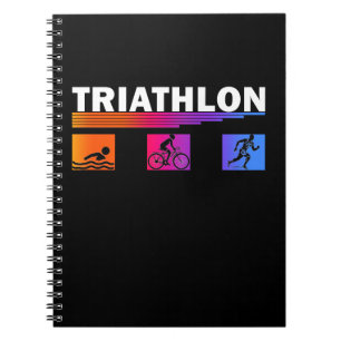 Triathlon: Schwimmen meistern, Fahrrad fahren, lau Notizblock