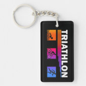 Triathlon: Schwimmen meistern, Fahrrad fahren, lau Schlüsselanhänger (Vorderseite)