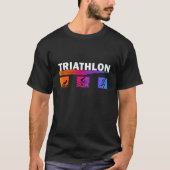 Triathlon: Schwimmen meistern, Fahrrad fahren, lau T-Shirt (Vorderseite)