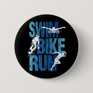 Triathlon - Schwimmen Radfahren Laufen Button