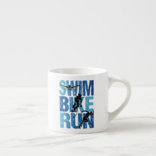Triathlon - Schwimmen Radfahren Laufen Espressotasse