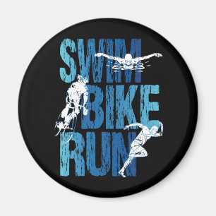 Triathlon - Schwimmen Radfahren Laufen Magnet