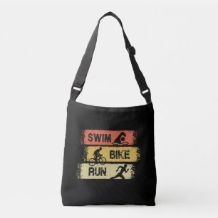 Triathlon - Schwimmen Radfahren Laufen Tragetaschen Mit Langen Trägern