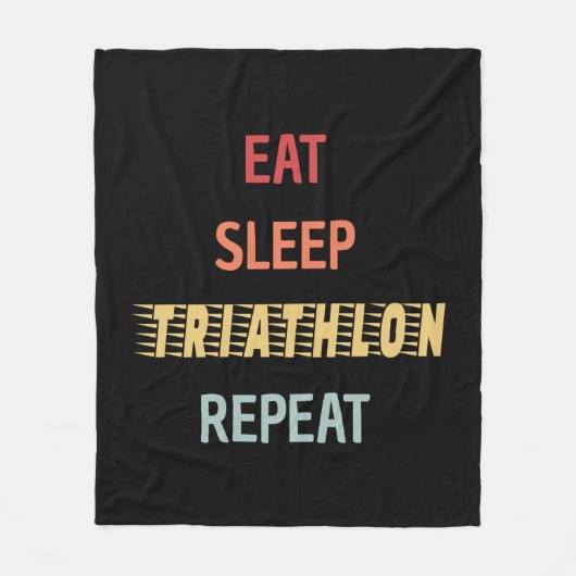 Triathlon - Sleep Triathlon Wiederholung Fleecedecke (Vorderseite)